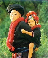 Hilltribe woman with baby, Chiang Mai, Thailand
