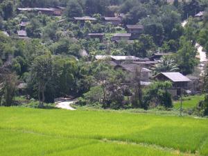 Hilltribe village in the mountains around