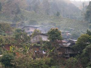 Hilltribe village in the mountains of