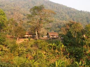 Hilltribe village in the mountains of