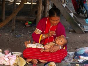 Hilltribe woman in the mountains of