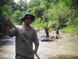 Bamboo rafting on the Mae Wang stream